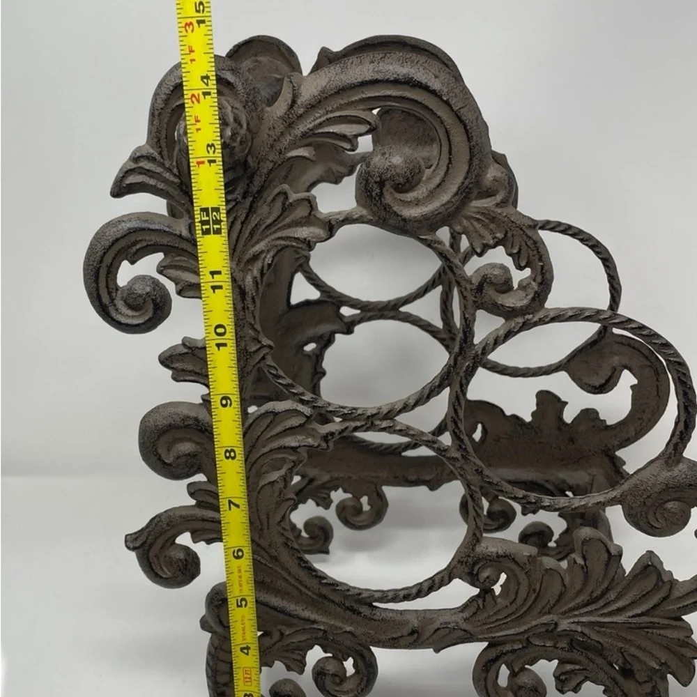 GG Collection Antique Brown Scroll Wine Holder